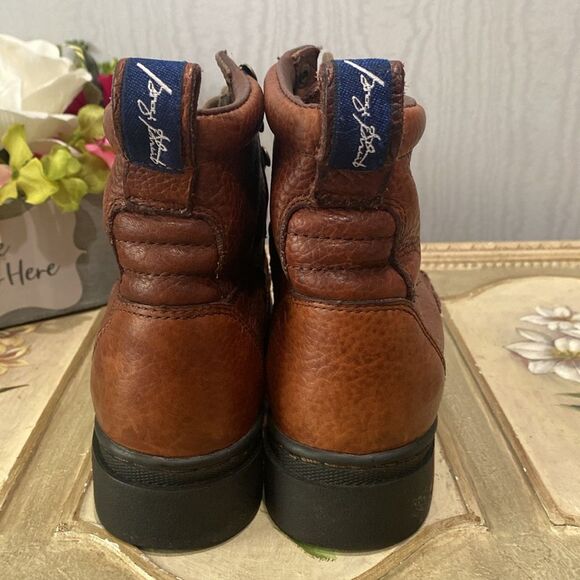 Rare Justin George Strait Brown Leather Doug Kiltie Western Cowgirl Boots Sz 7 - Picture 8 of 14